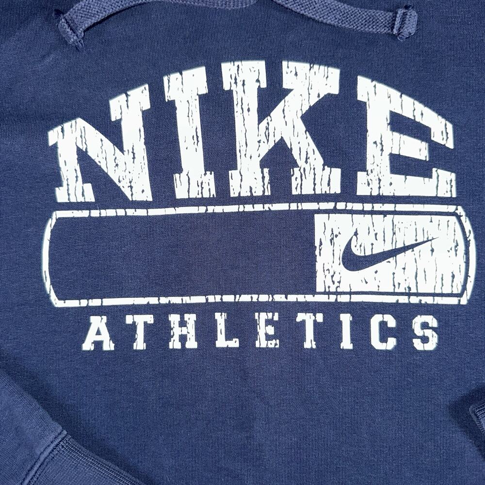 Vintage Nike Hoodie Mens Large L Navy Blue Faded Athletic Dept Y2K Distressed